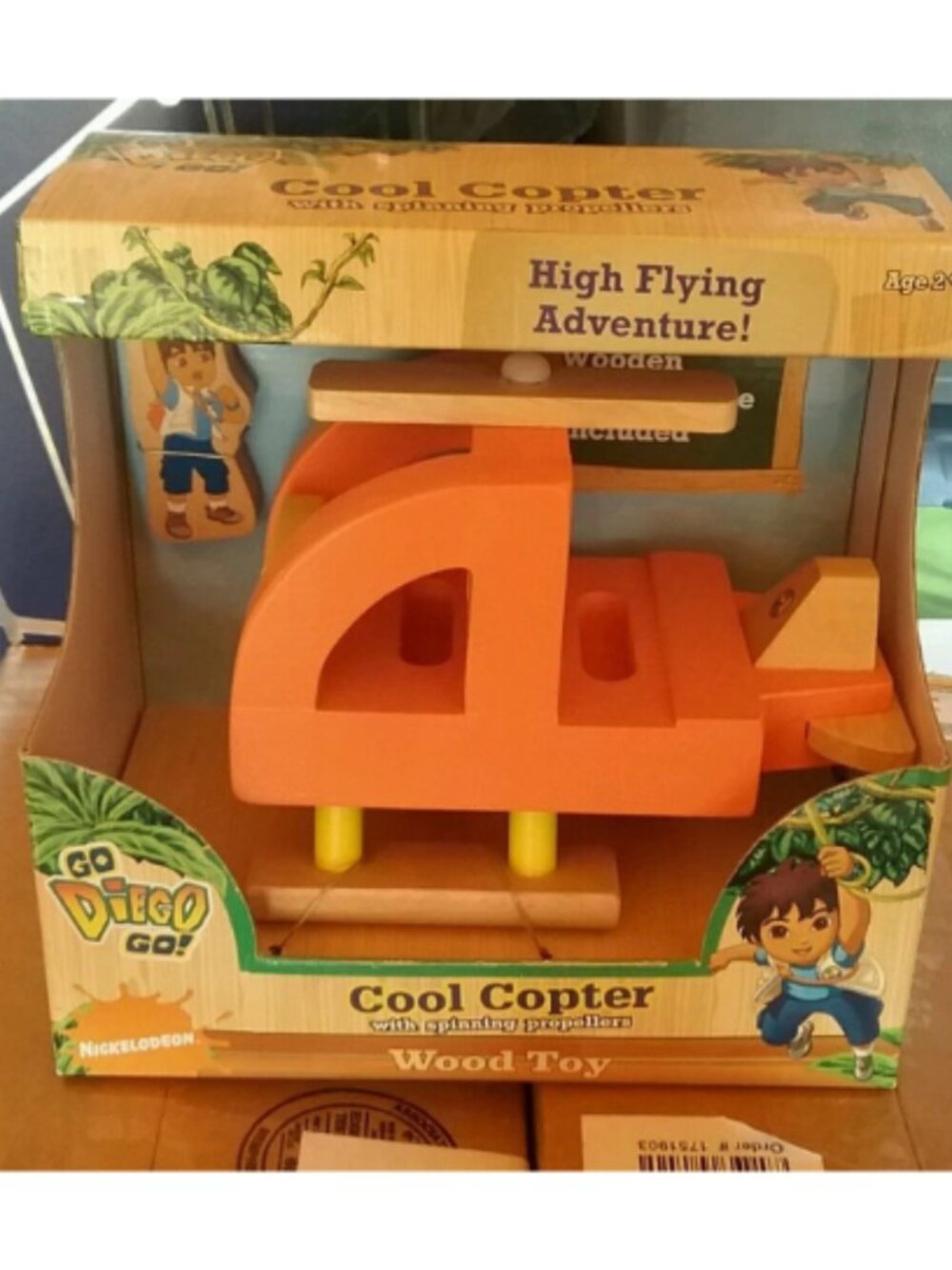 NEW Nick Jr Go Diego Go High Flying Wooden Copter Playset *Retired